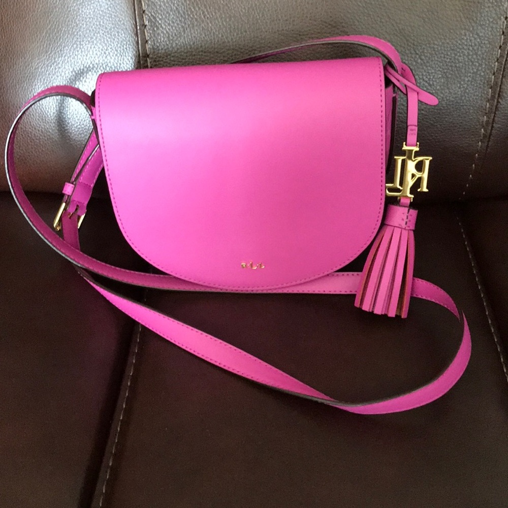 Lauren Ralph Lauren Mini Caley Tasseled Saddle Bag